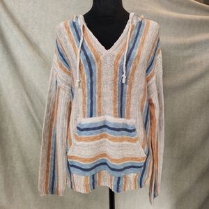 Lucky Brand Baja Pullover Woman Sz S Sweater Beach Vacation Lightweight